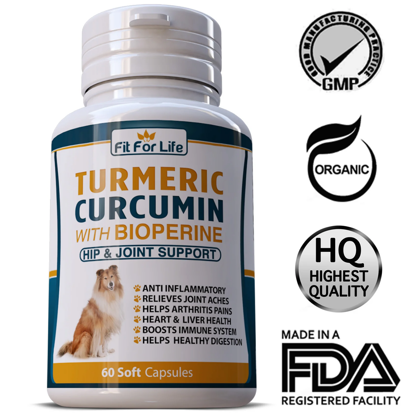 Organic Turmeric Joint Support Capsules for Pets